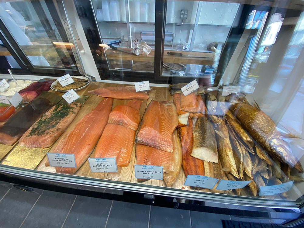 Simply Nova has gravlax, norwegian lox, scottish lox and more, as well as white fish