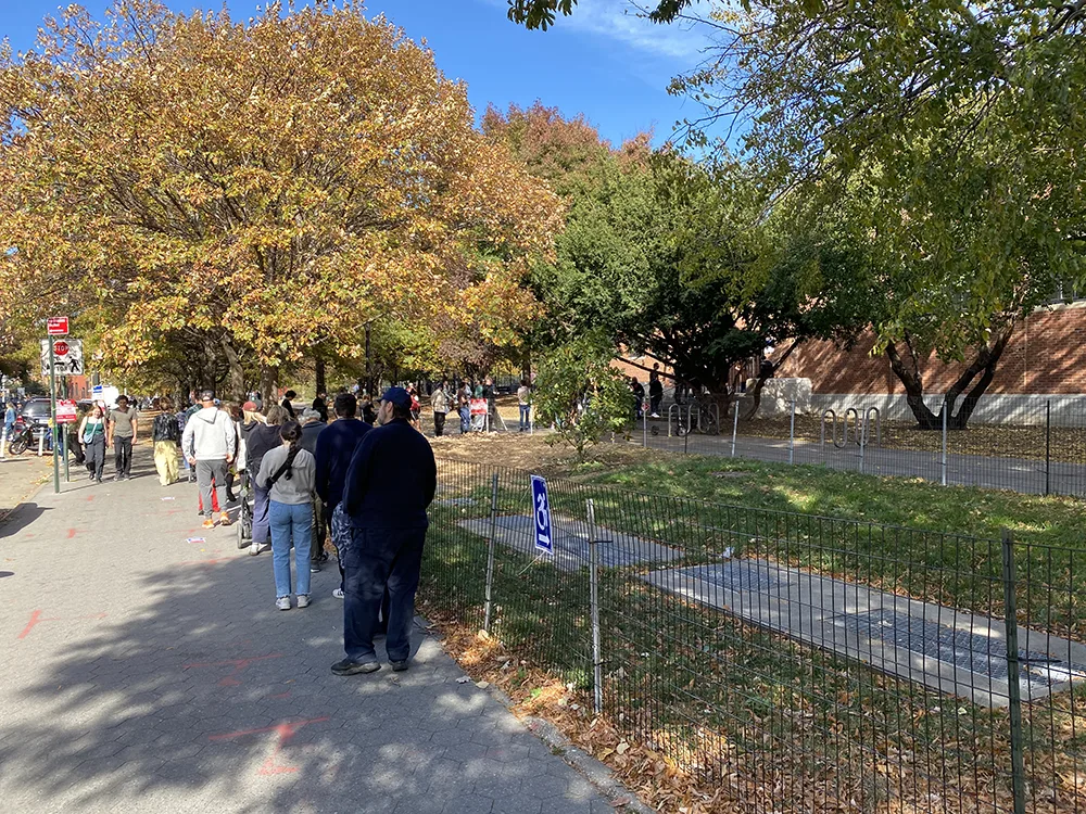 Long lines McCarren Pool