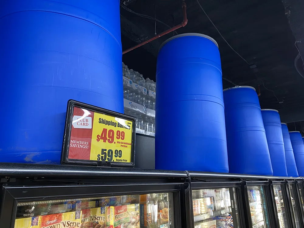 Shipping container barrels