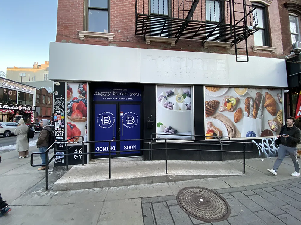 The new paris baguette location on Bedford Avenue in williamsburg Brooklyn